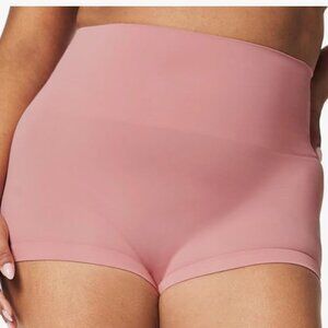 NWT SPANX ecoCare seamless shaping boyshorts, underwear shapewear, pink, SMALL
